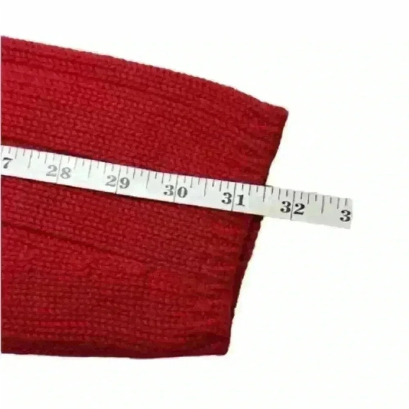 Men’s Vintage Polo Ralph Lauren Red Half Zip Mock Neck Flag Logo Sweater- Medium - Picture 9 of 12